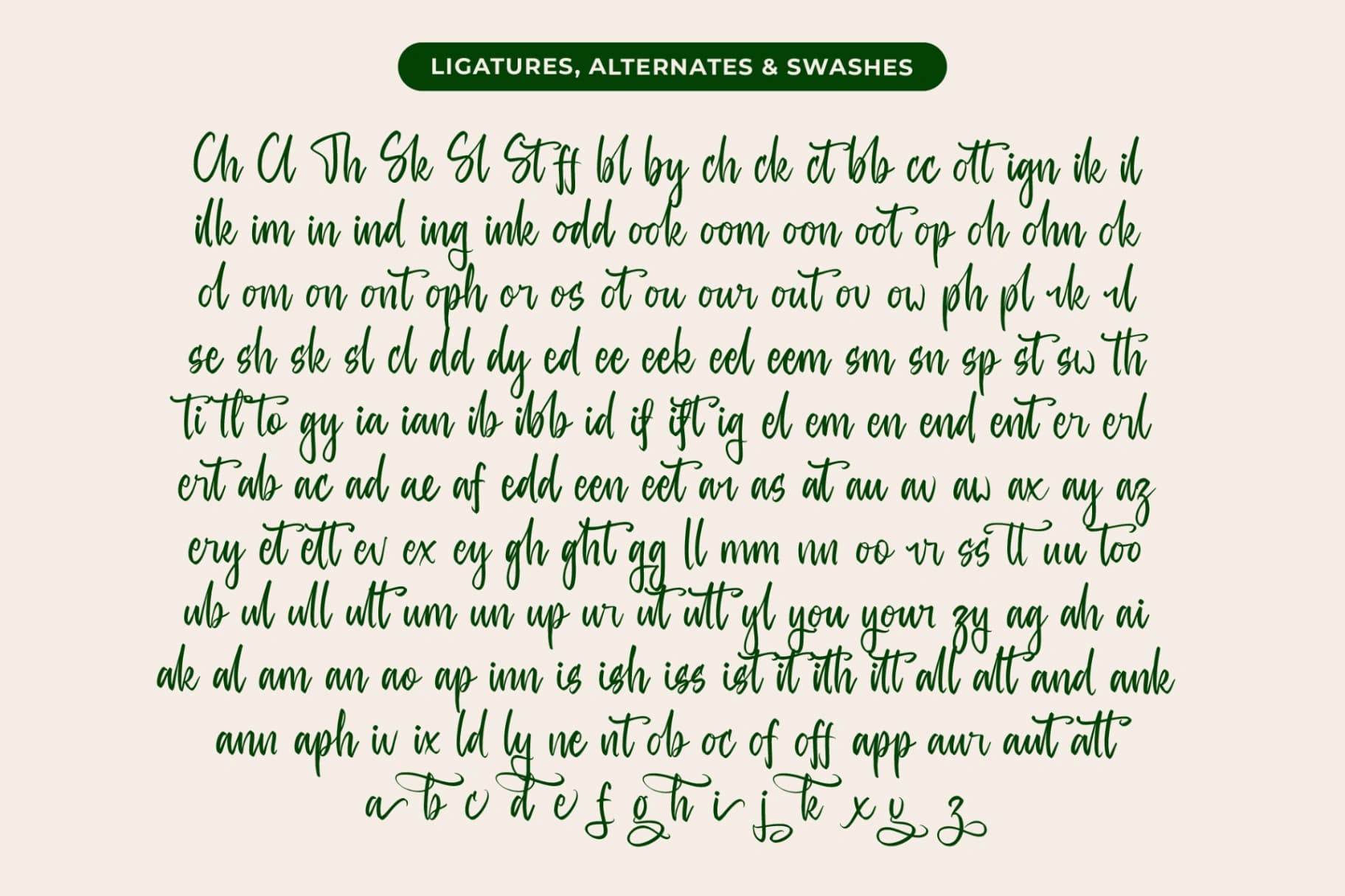 Preview 18 for Baghera Thenetta - Modern Handwritten Font