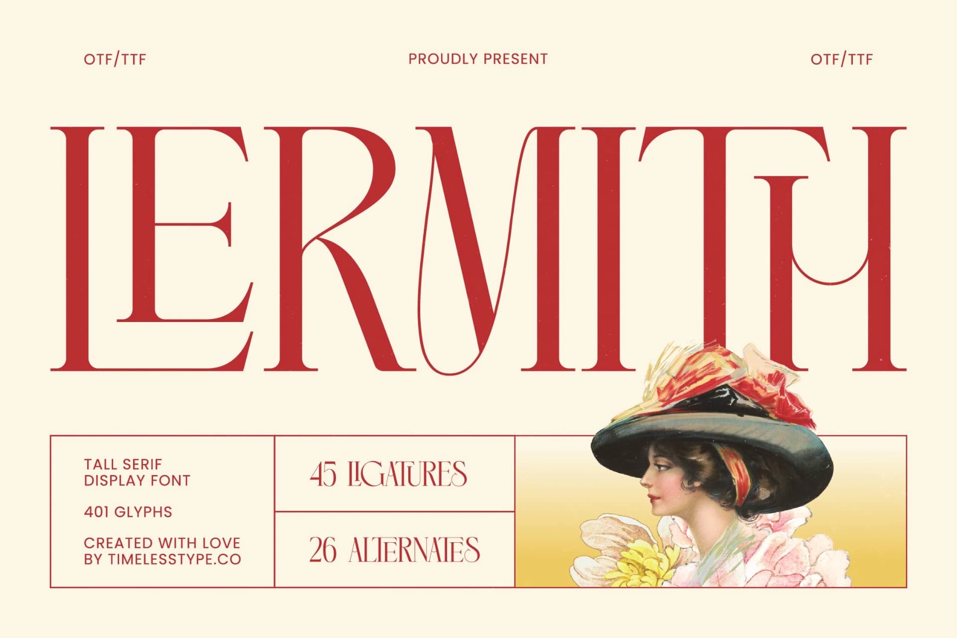 Preview 1 for Lermith - Tall Serif Display Font