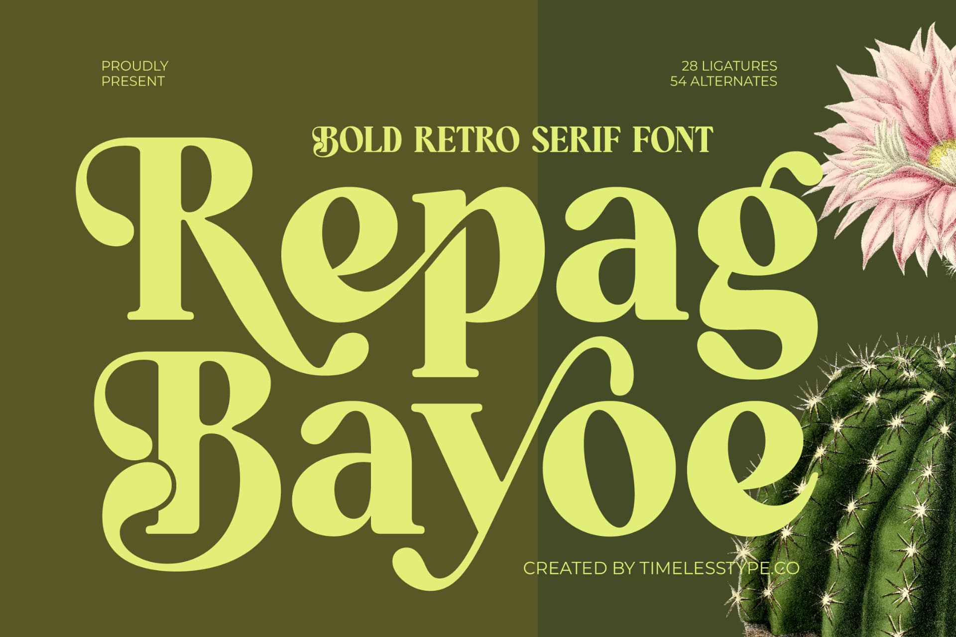 Preview of Repag Bayoe - Bold Restro Serif Font font