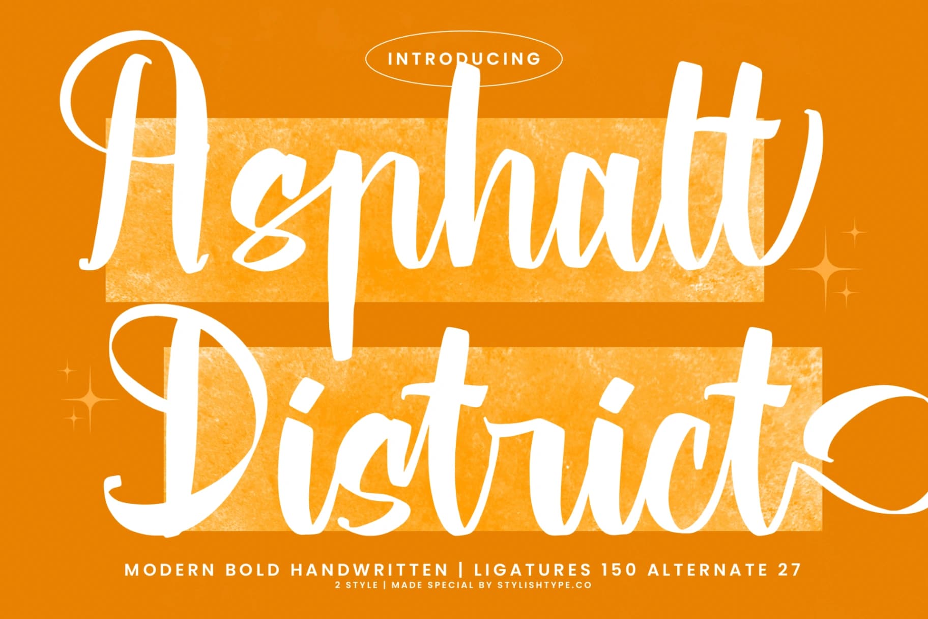 Preview of Asphalt District - Modern Bold Handwritten font