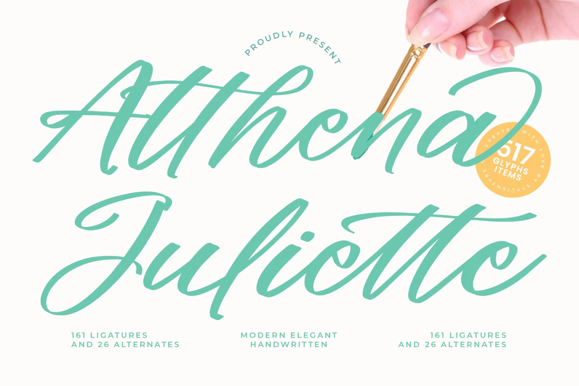 Preview of Althena Juliette - Modern Elegant Handwritten font