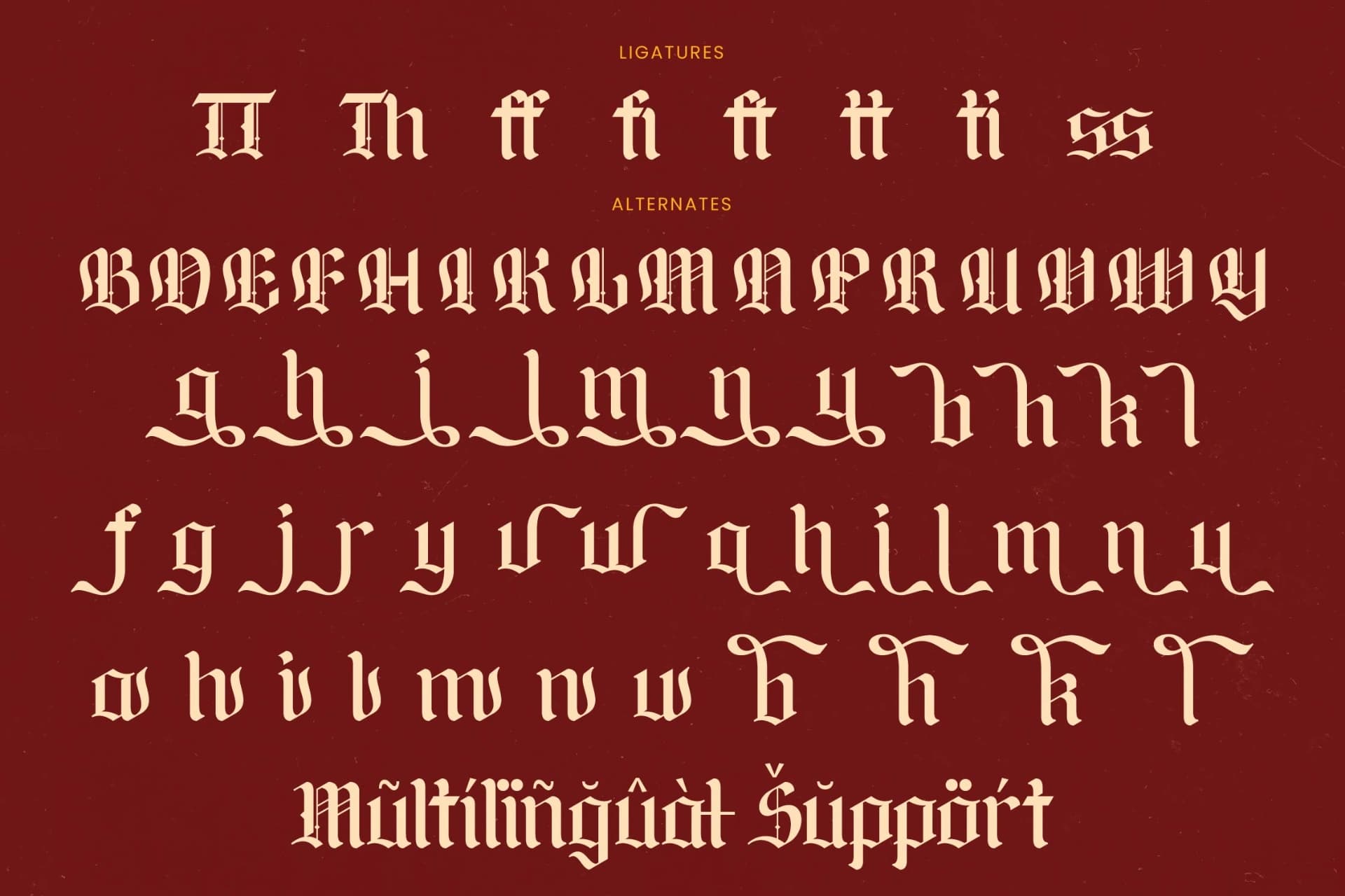 Preview 19 for Lionkin - Stylish Blackletter Font