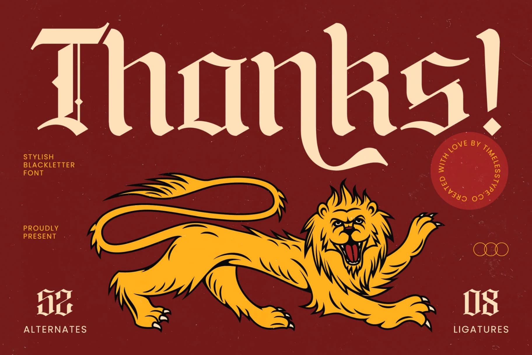 Preview 20 for Lionkin - Stylish Blackletter Font