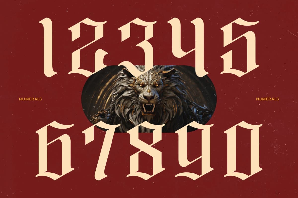 Preview 11 for Lionkin - Stylish Blackletter Font