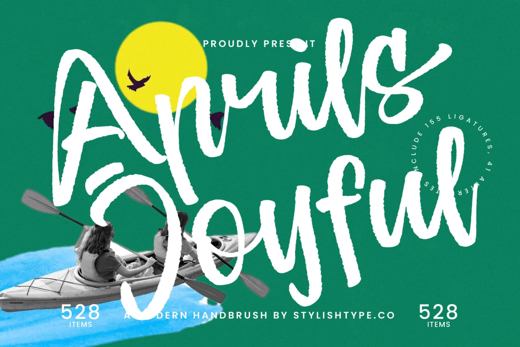Preview of Aprils Joyful - Modern Handbrush Font font