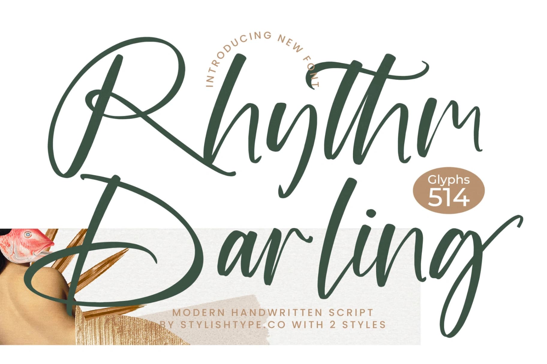 Preview of Rhythm Darling - Modern Handwritten Script font