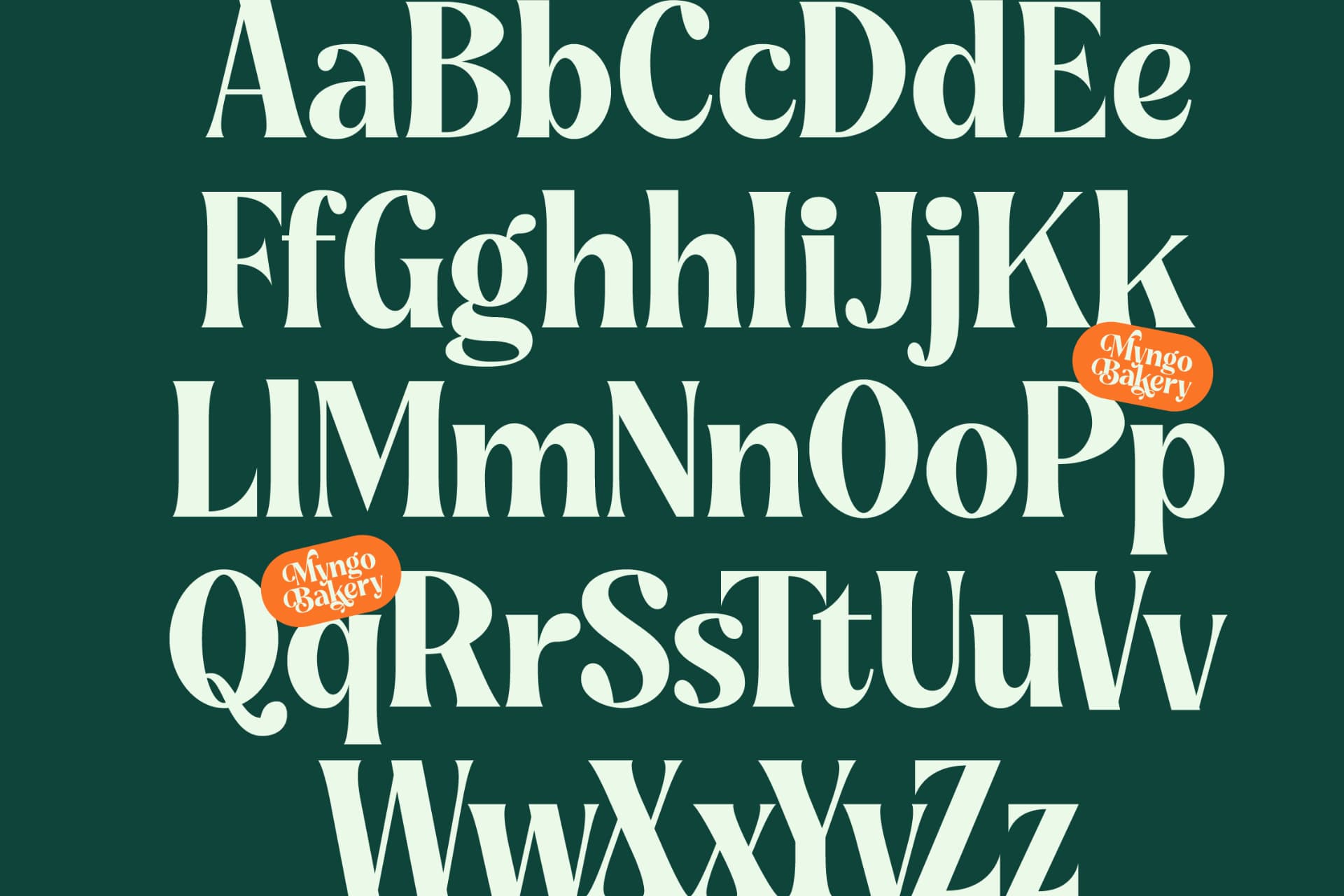 Preview 16 for Myngo Bakery - Modern Bold Serif Font