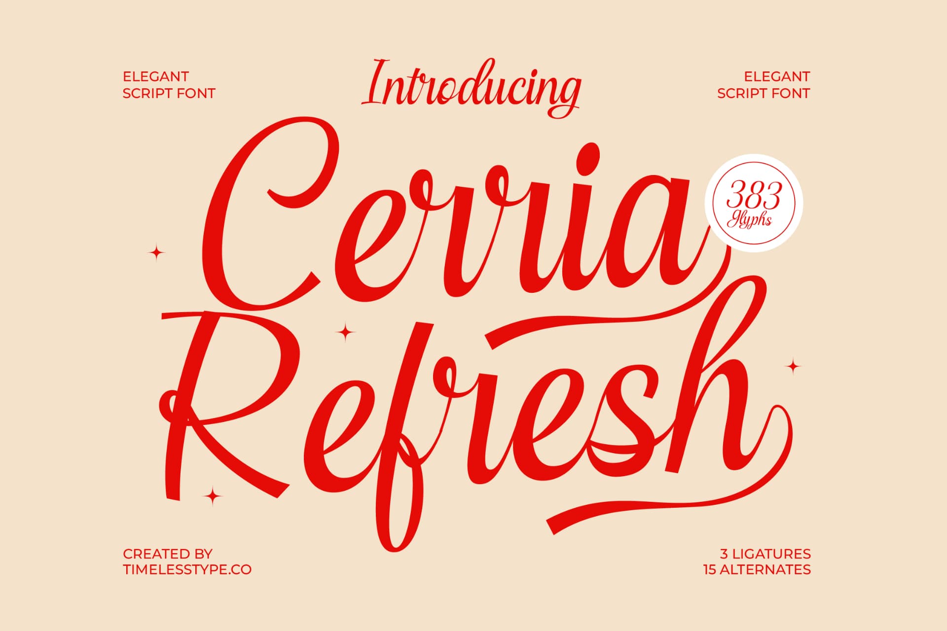 Preview 1 for Cerria Refresh - Elegant Script Font