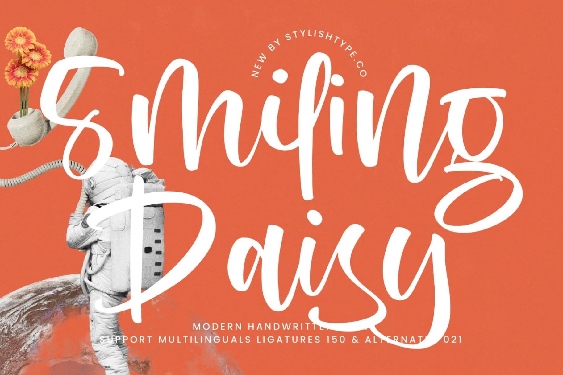 Preview of Smiling Daisy - Modern Handwritten Font font