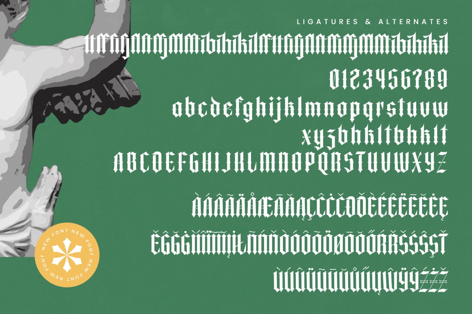 Preview 18 for Merdlins - Blackletter Serif Font