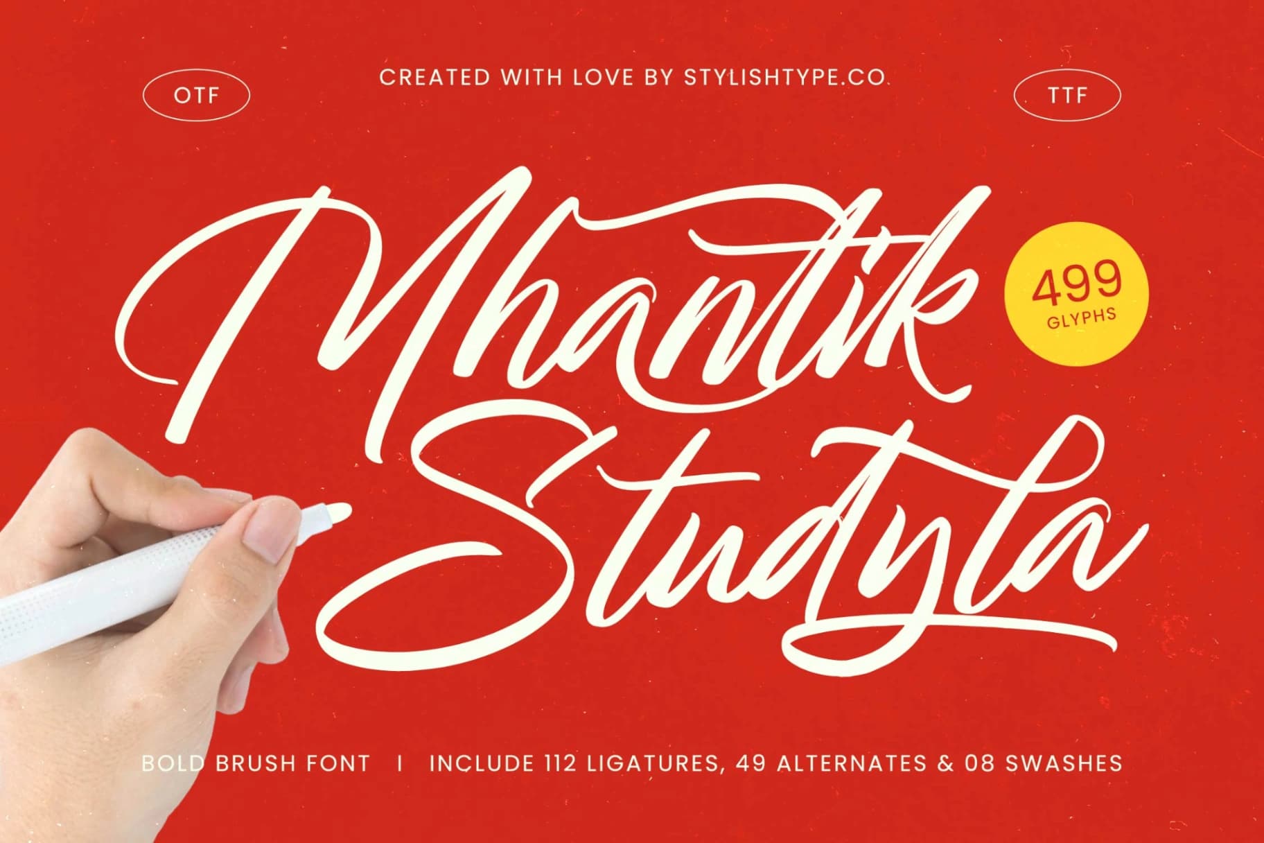 Preview of Mhantik Studyla - Bold Brush Font font