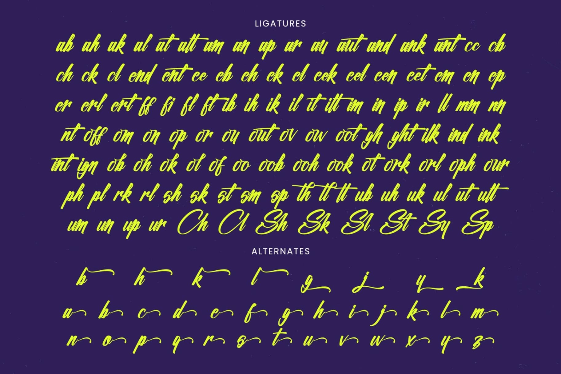 Preview 19 for Bethalkin Rhoyality - Bold Calligraphy Font