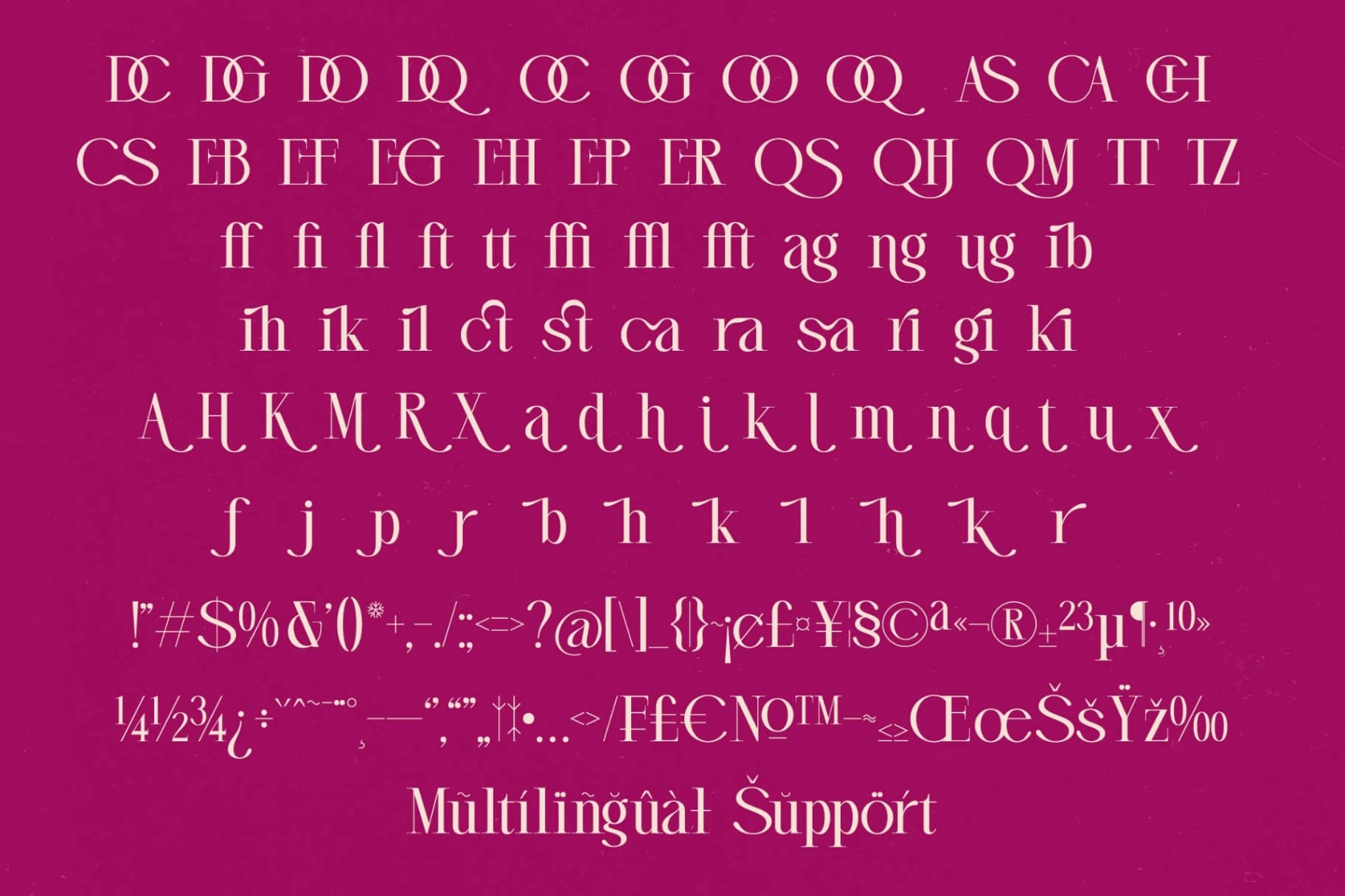 Preview 19 for Magenta Rosalia - Tall Serif Display Font