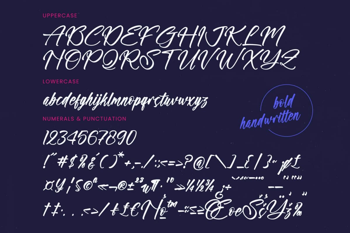 Youth Glitch - Bold Handwritten Font font preview 18