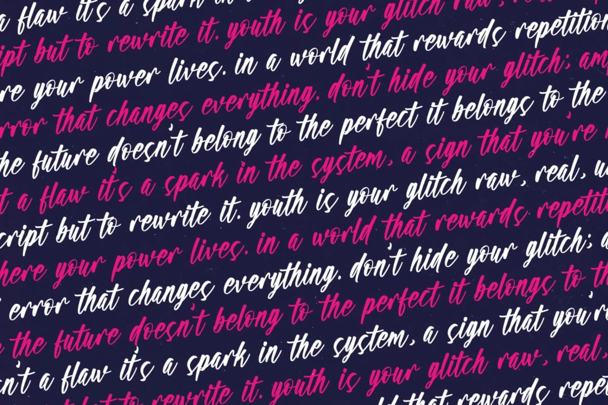 Youth Glitch - Bold Handwritten Font font preview 12
