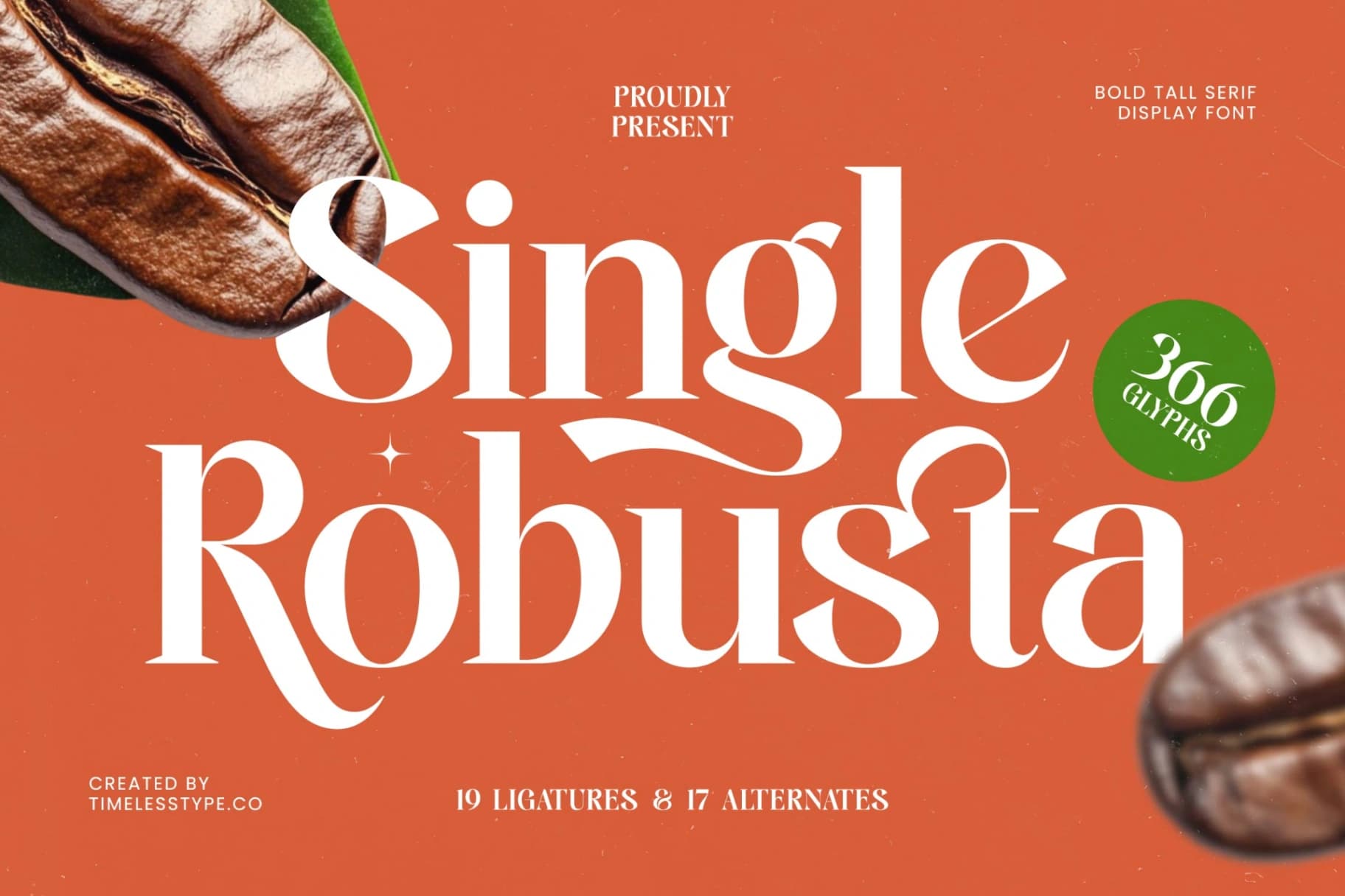 Preview of Single Robusta - Bold Tall Serif Dislay Font font