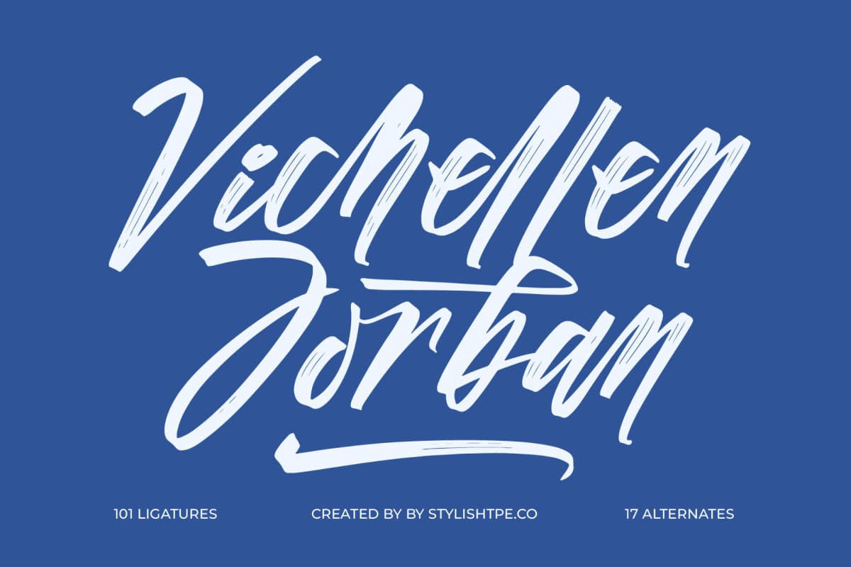 Vichellen Jordan - Modern Brush Font font preview