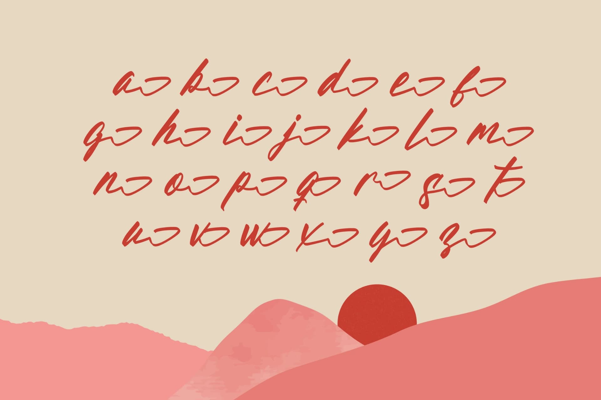 Preview 8 for Aleghtoz Mountain - Modern Script Font