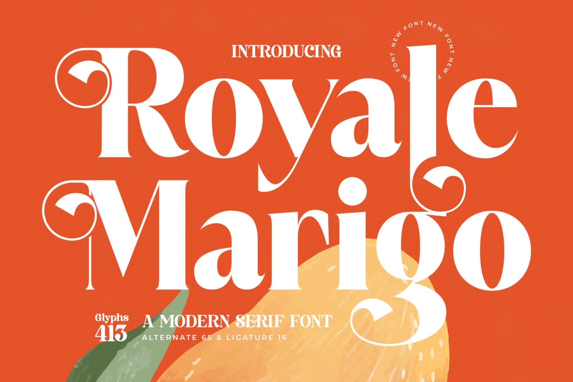 Preview of Royale Marigo - Modern Serif Font font