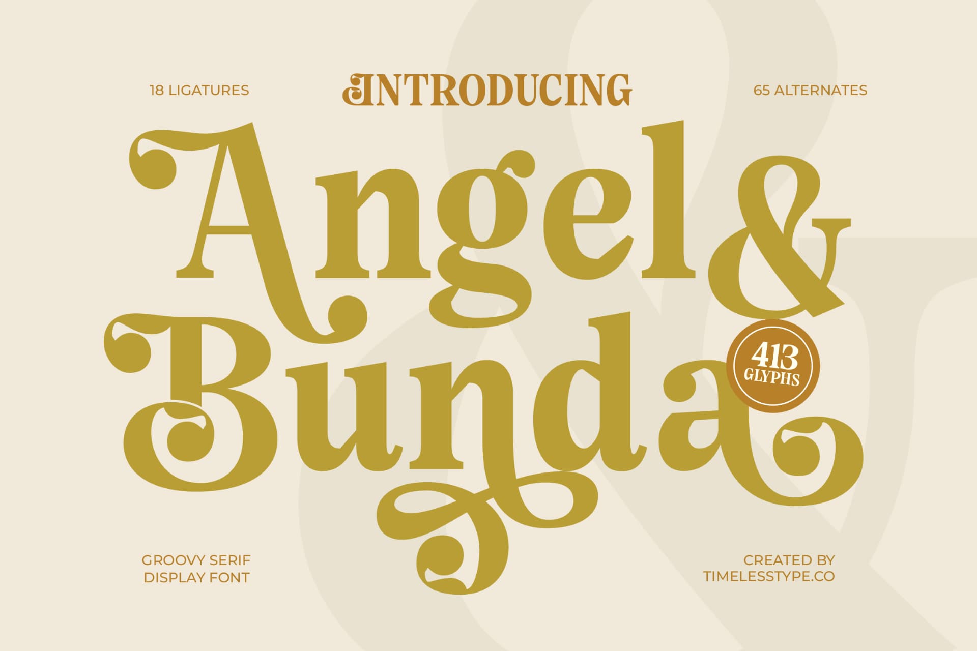 Preview 1 for Angel & Bunda - Groovy Serif Display Font