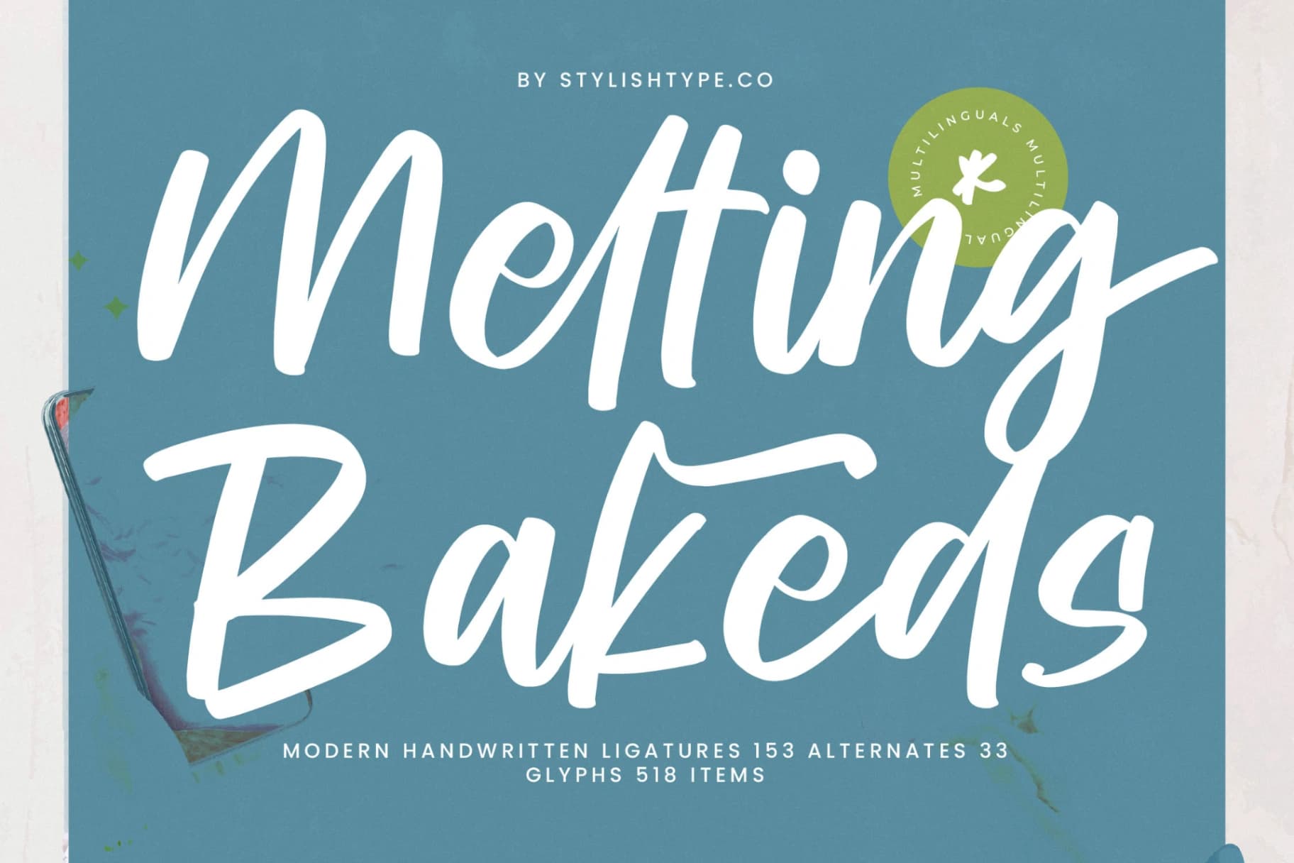 Preview of Melting Bakeds - Modern Handwritten Font font