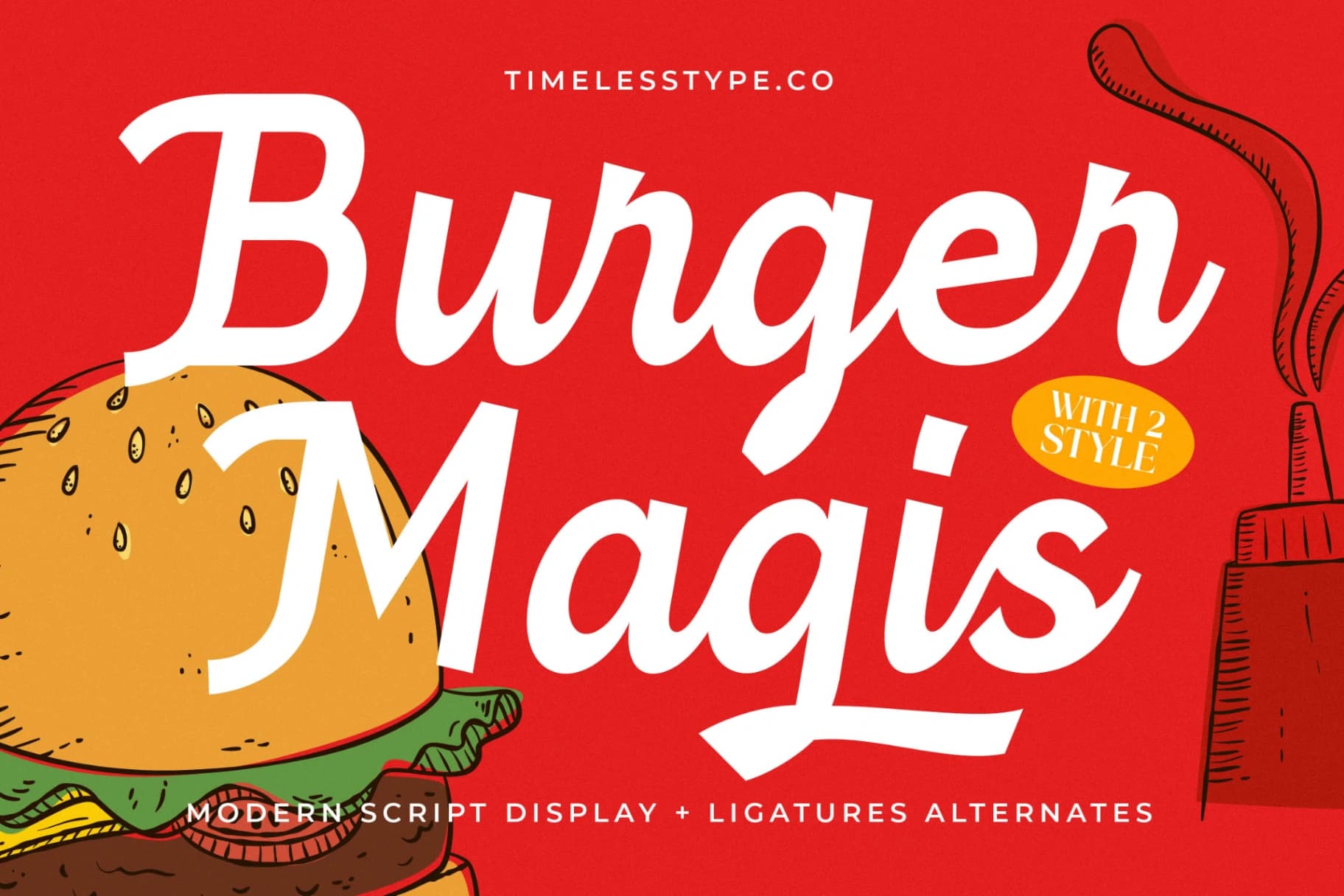 Preview of Burger Magis - Modern Script Display font