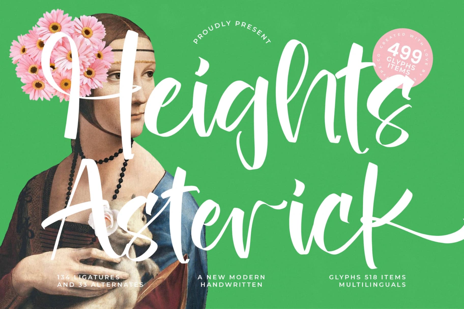 Preview of Heights Asterick - Modern Handwritten Font font