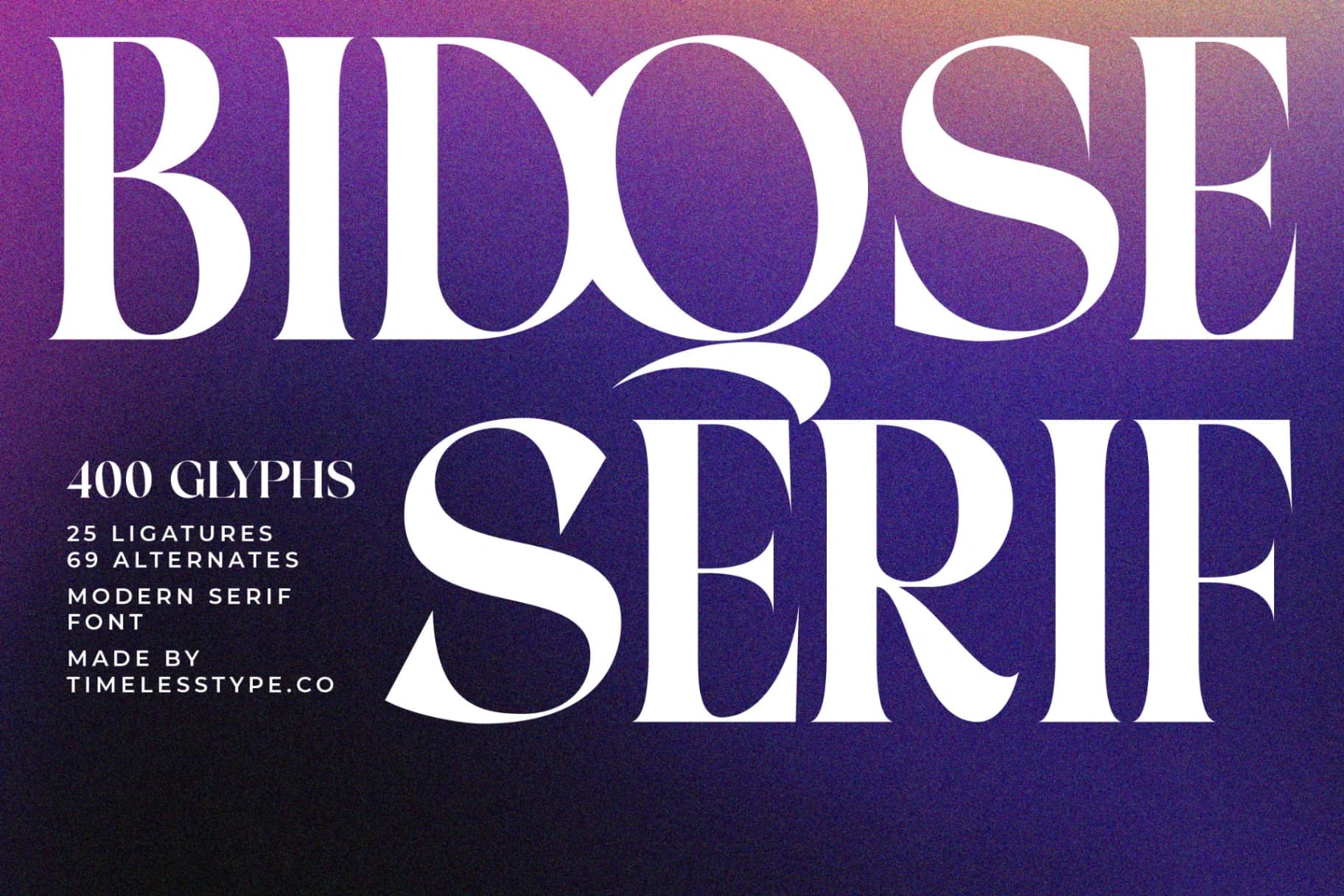 Preview 1 for Bidqse - Modern Serif Font