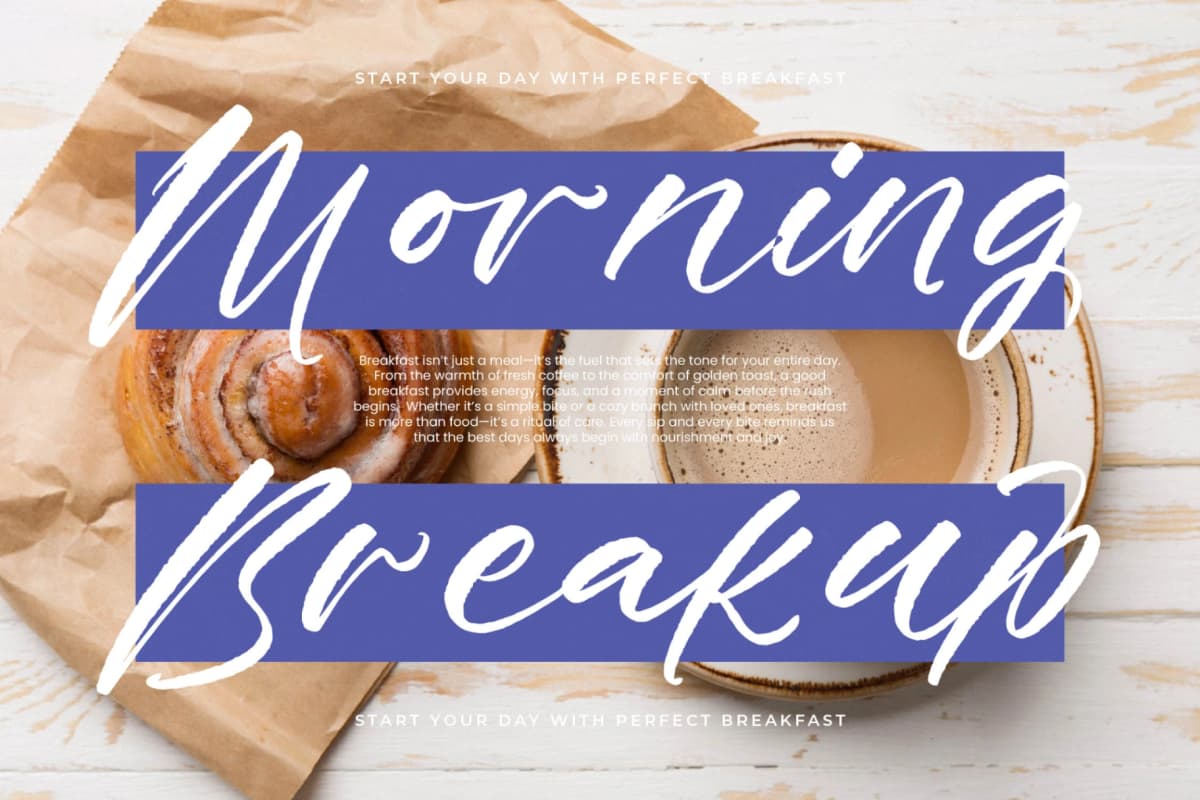Breakup Galaxy - Modern Handbrush Font font preview 9