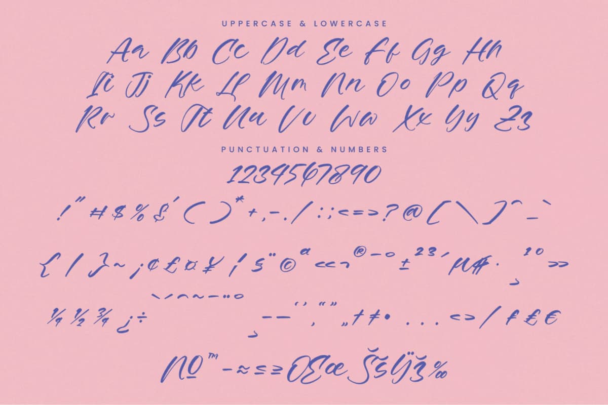 Breakup Galaxy - Modern Handbrush Font font preview 18