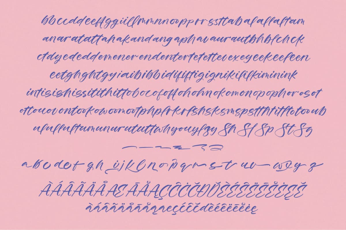 Breakup Galaxy - Modern Handbrush Font font preview 17