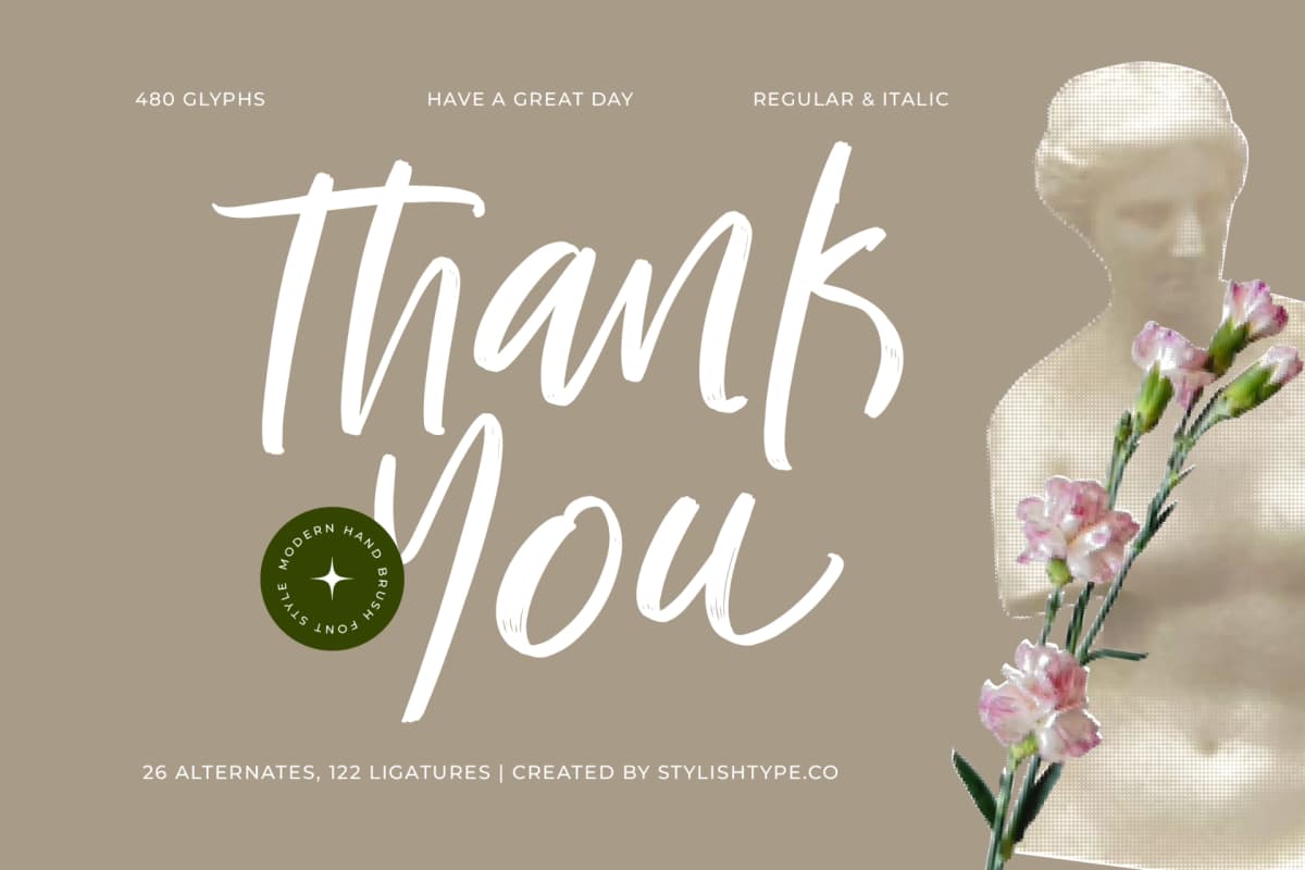 Bestovy Wisher - Modern Handbrush Font font preview 15