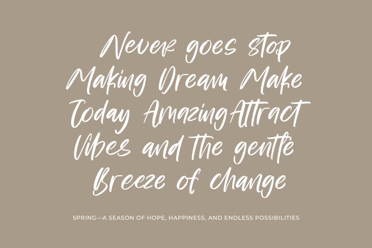 Bestovy Wisher - Modern Handbrush Font font preview 7