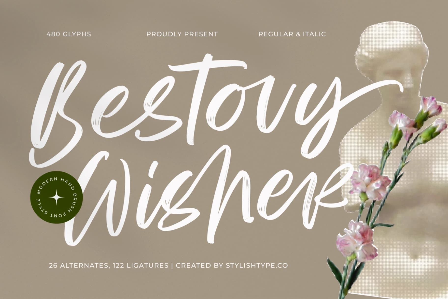 Preview of Bestovy Wisher - Modern Handbrush Font font