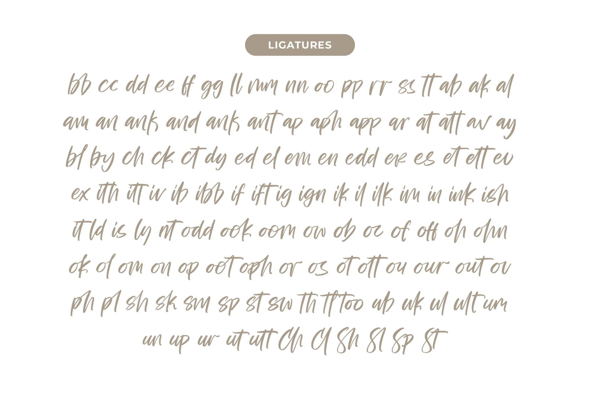 Preview 14 for Bestovy Wisher - Modern Handbrush Font