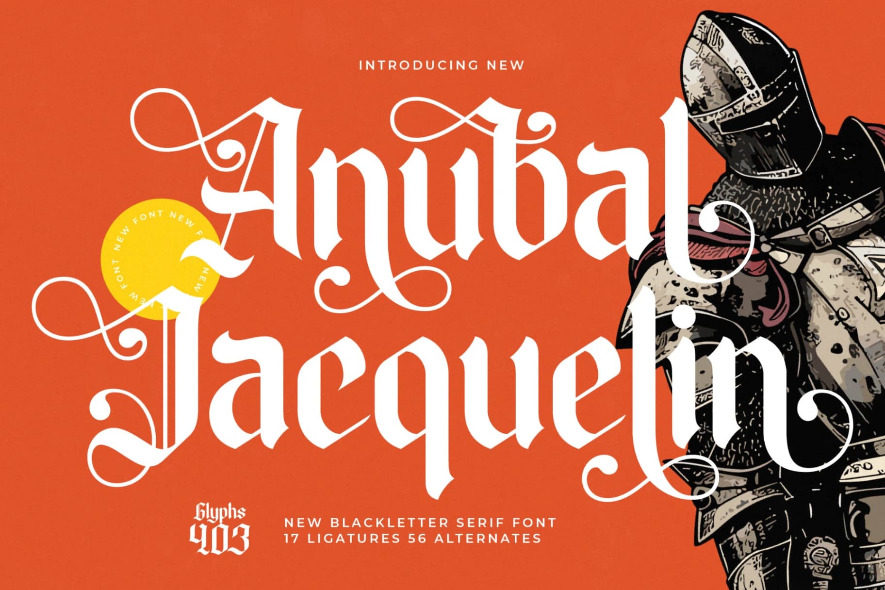 Preview of Anubal Jacquelin - Blackletter Serif Font font