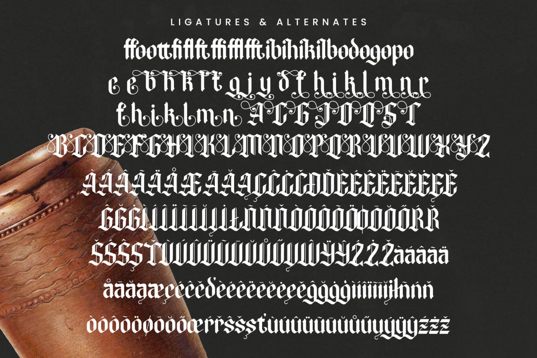 Preview 19 for Anubal Jacquelin - Blackletter Serif Font