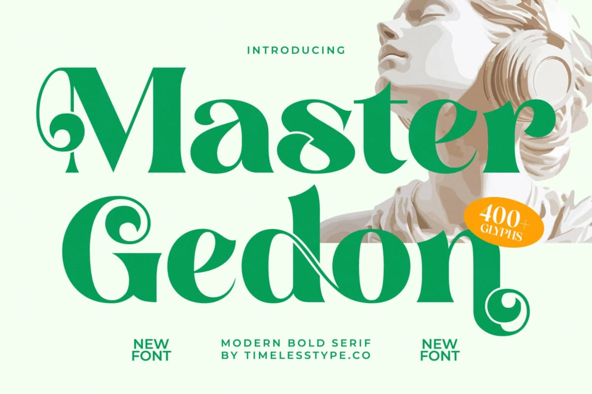 Master Gedon - Modern Bold Serif Font font preview 1