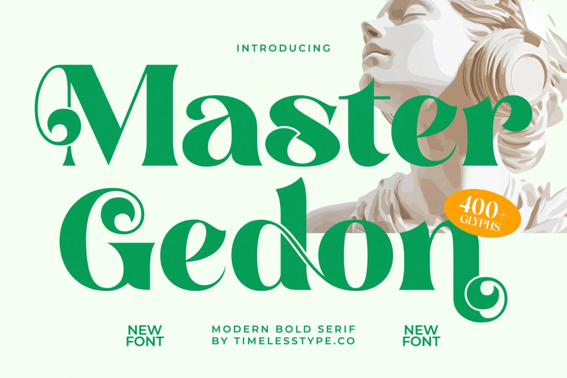 Preview of Master Gedon - Modern Bold Serif Font font