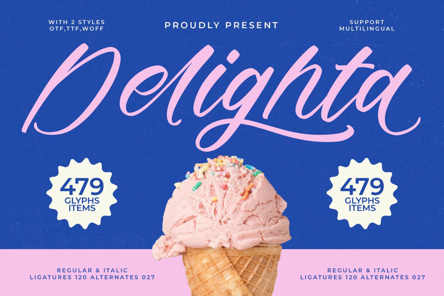 Preview of Delighta - Modern Handwritten Font font