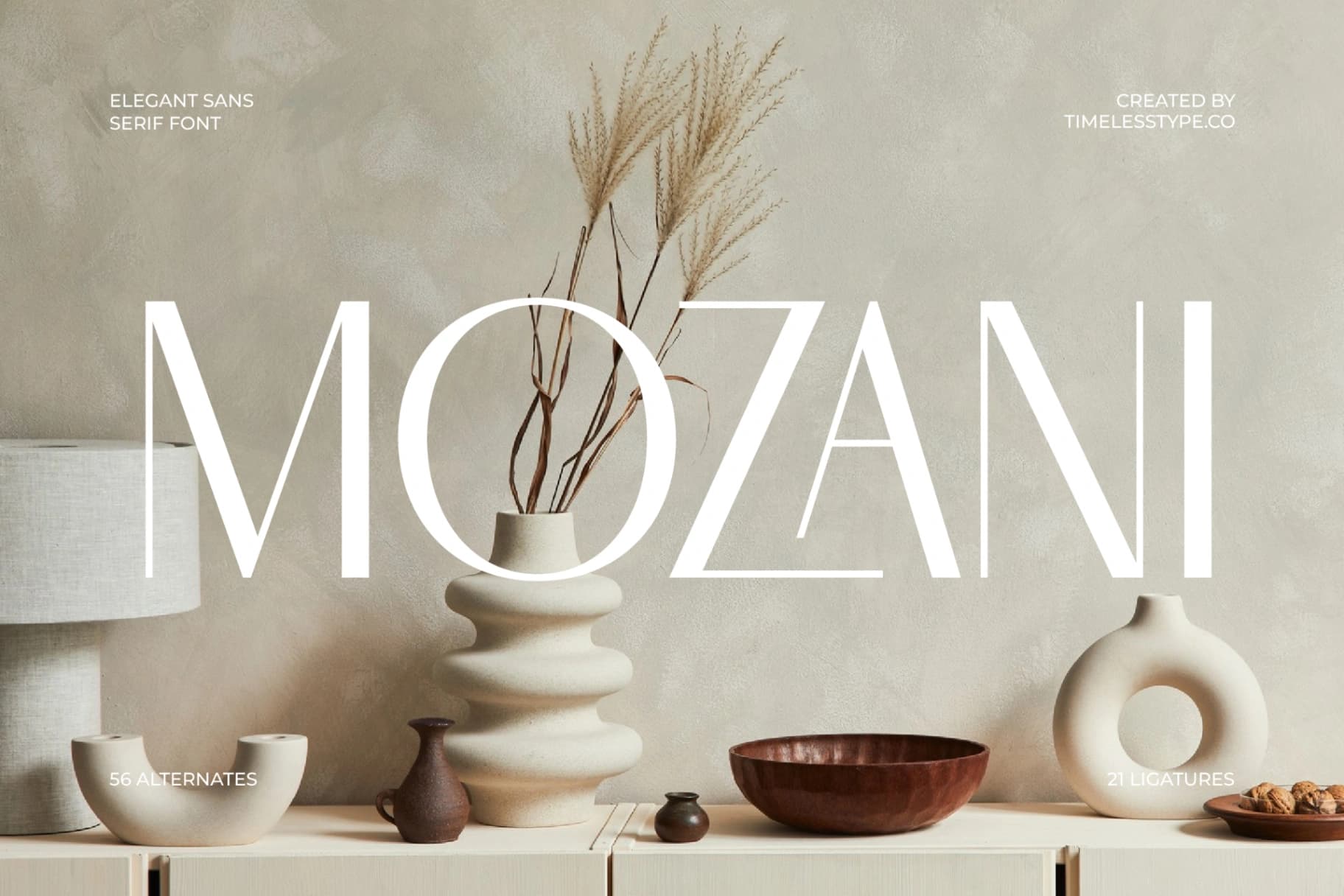 Preview 1 for Mozani - Elegant Sans Serif Font