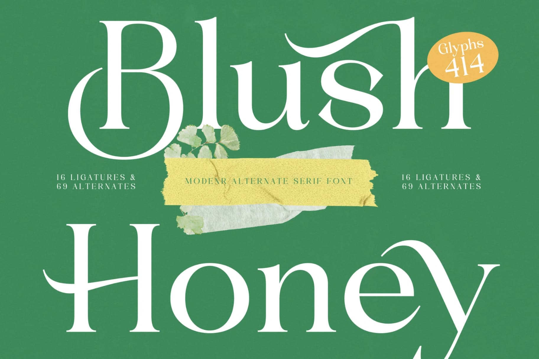 Preview of Blush Honey - Modern Alternate Serif Font font