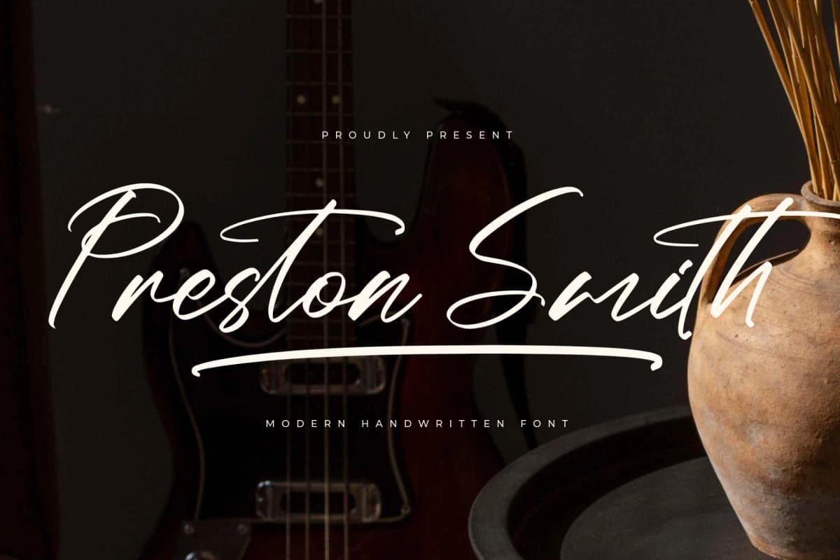 Preview of Preston Smith – Modern Handwritten Font font