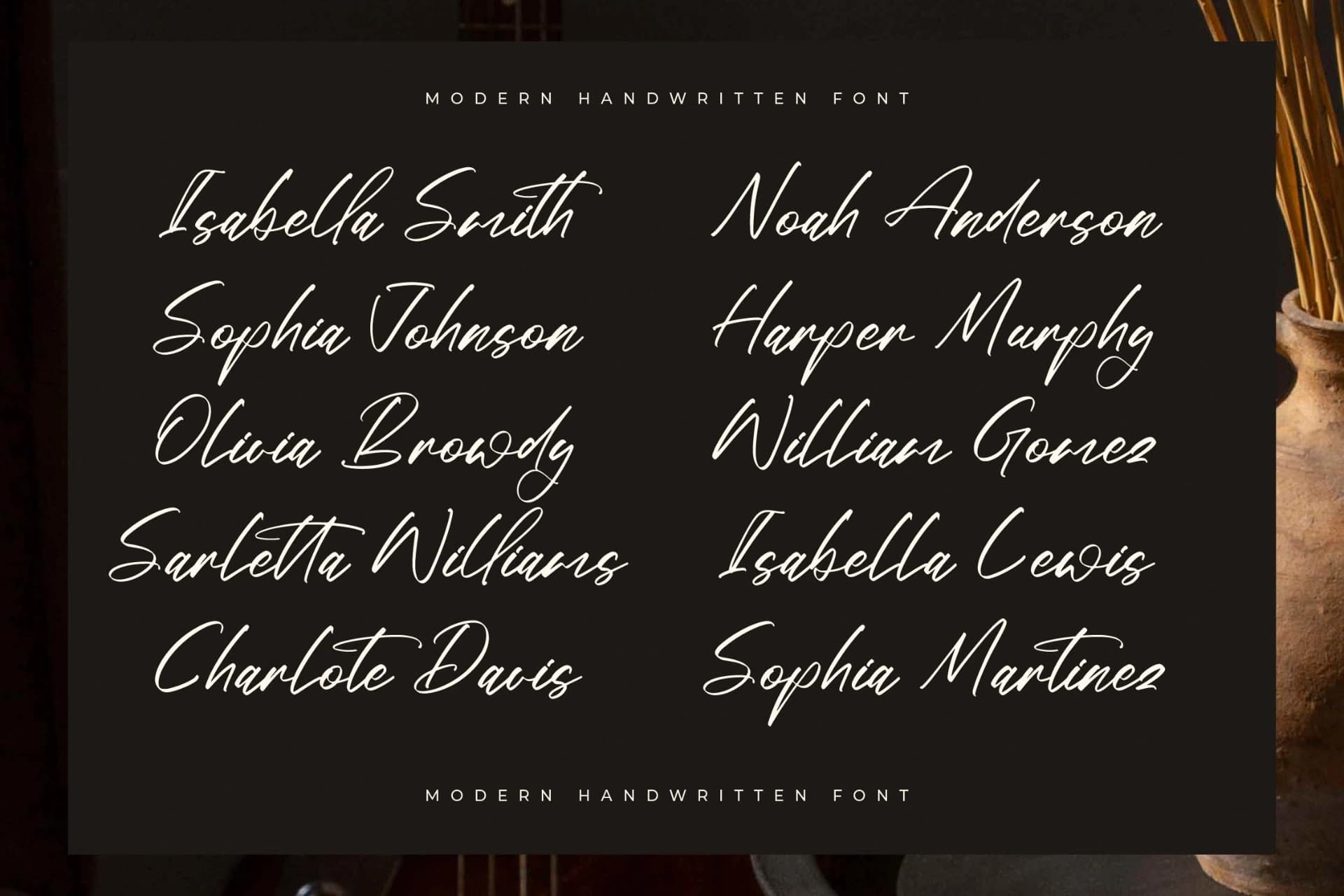 Preview 5 for Preston Smith – Modern Handwritten Font