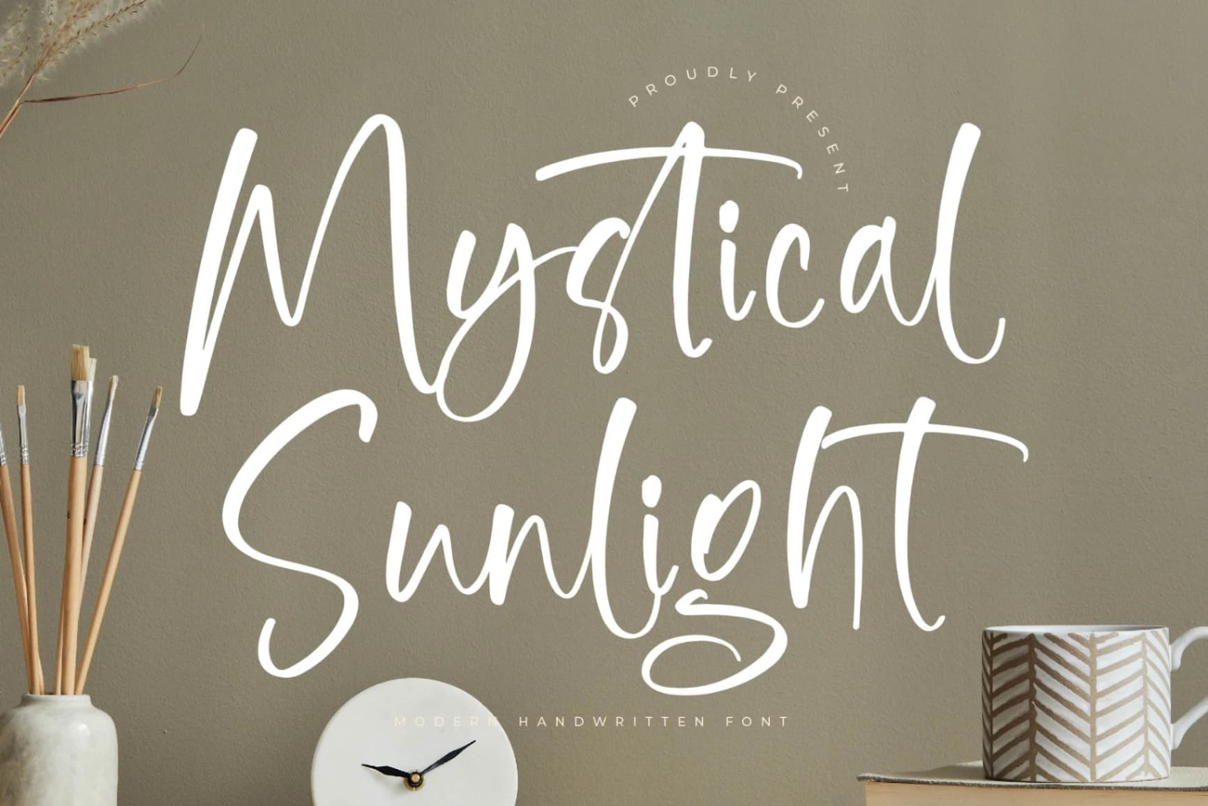Preview of Mystical Sunlight – Modern Handwritten Font font