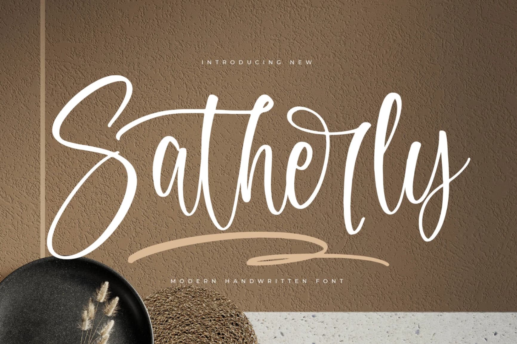 Preview of Satherly – Modern Handwritten Font font