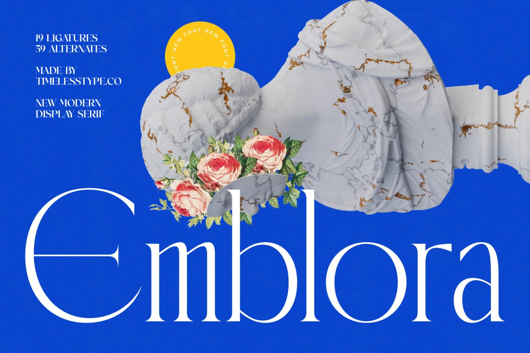 Preview of Emblora - Modern Display Serif font