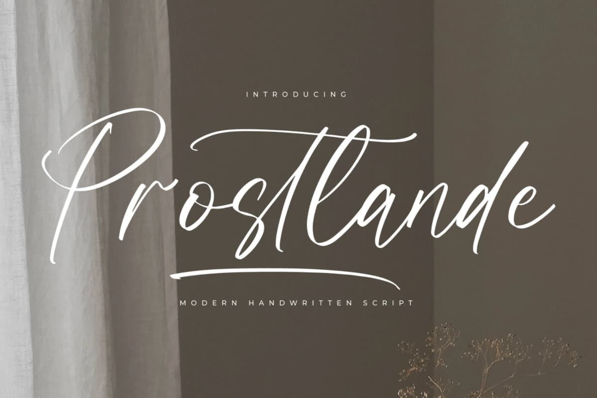 Prostlande – Modern Handwritten Script font preview 1