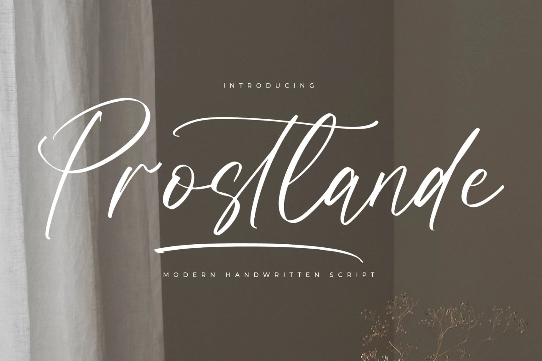Preview of Prostlande – Modern Handwritten Script font
