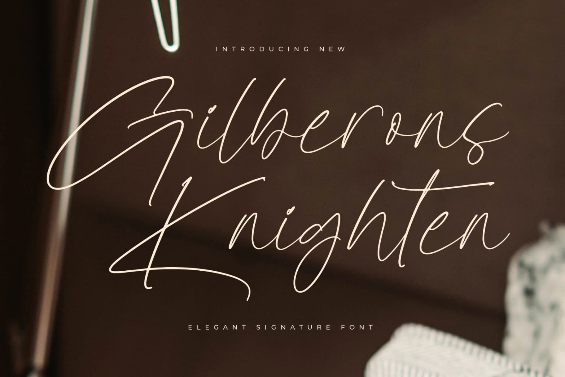 Preview of Gilberons Knighten – Elegant Signature Script font